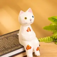 Сувенир «Кот сидячий», 7×5×15 см, дерево, белый