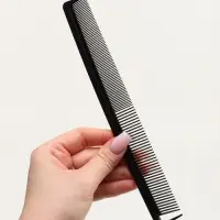 Расчёска антистатическая, комбинированная, карбон, 22.7&times;3.2 (&plusmn;1) см, чёрная