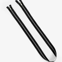 Молния металлическая, №5, 2 замка, разъёмная, замки автомат, 110 см, чёрная