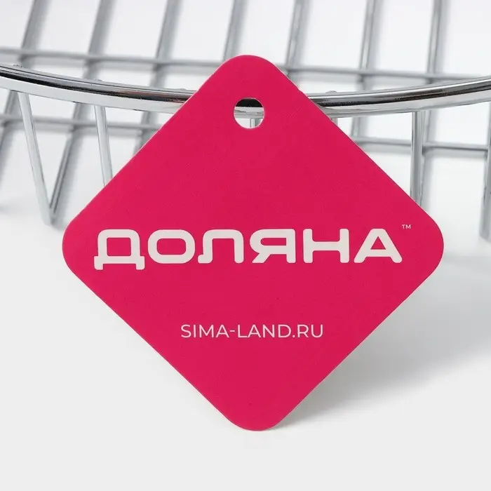 Полка для ванной Доляна, угловая, на присосках, 19&times;19&times;5.5 см, хромированная
