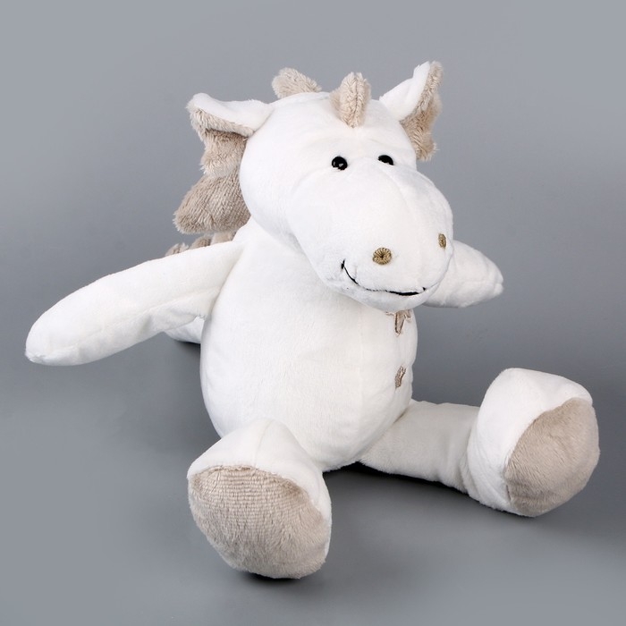 Мягкая игрушка «Дракоша со звёздами», 18 см, цвет белый Мягкая игрушка «Дракоша со звёздами», 18 см, цвет белый