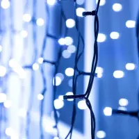 Гирлянда &laquo;Занавес&raquo; 2&times;3 м, IP44, УМС, тёмная нить, 760 LED, свечение белое, мерцание, 220 В