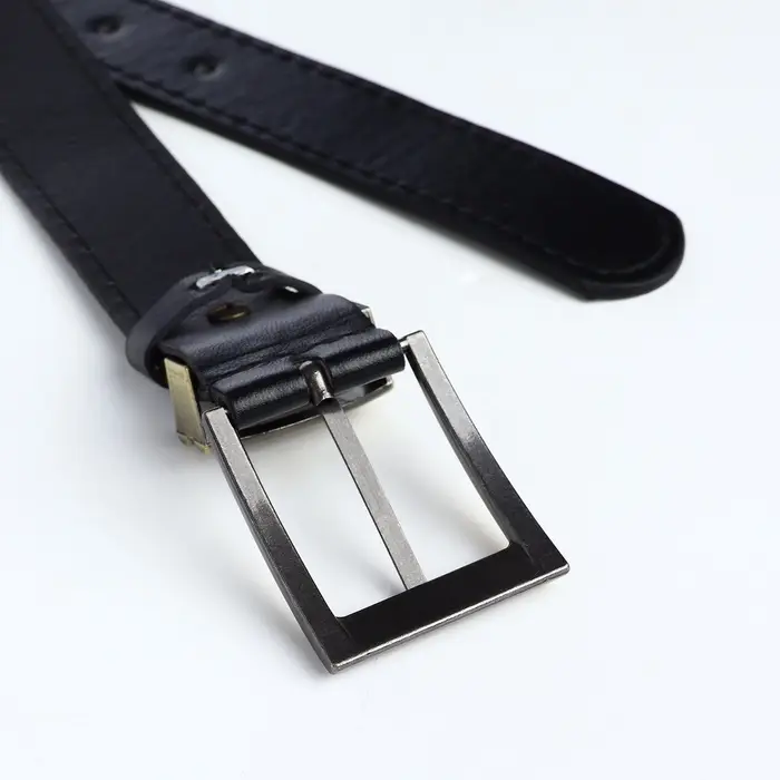 Ремень женский с винтом, 110&times;2.5 см, пряжка металл, золотистая, чёрный