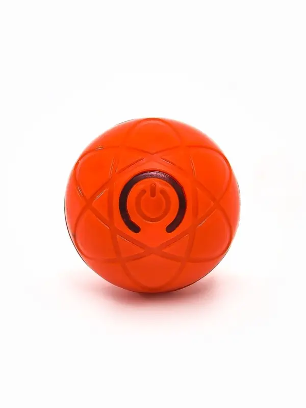 Интерактивная игрушка для собак "Гравитационный мяч", 5,5 см, оранжевая