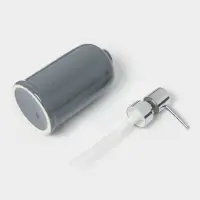 Аксессуары для ванной SAVANNA &laquo;Бэкки&raquo;, 3 предмета, мыльница, дозатор для мыла 400 мл, стакан, серо-голубые