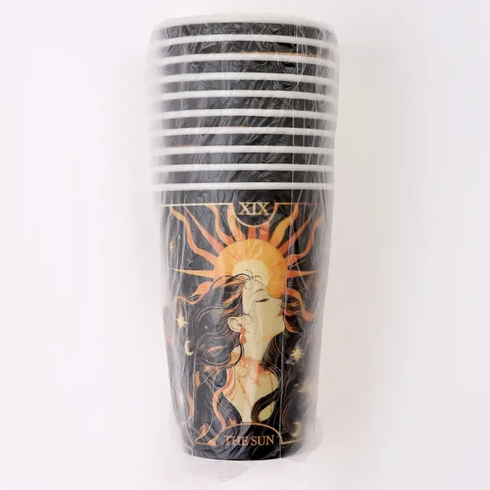 Стакан одноразовый бумажный для кофе &laquo;Таро Солнце&raquo;, 400 мл