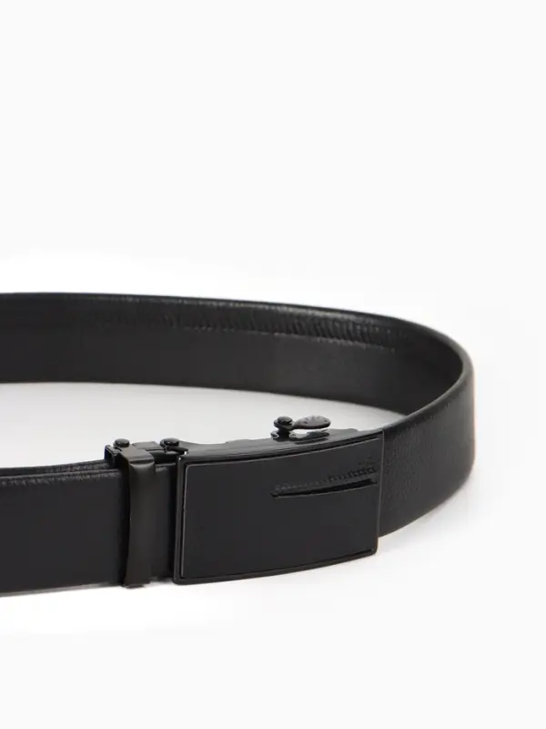 Ремень мужской, ширина 3.5 см, пряжка автомат, чёрный, МИКС