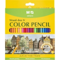 Карандаши цветные M&G&nbsp; пластиковые шестигранные, 24 цв в наборе