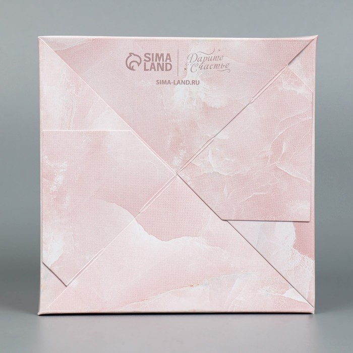 Коробка подарочная для цветов с PVC крышкой, упаковка, «Мрамор», 12 х 12 х 12 см Коробка подарочная для цветов с PVC крышкой, упаковка, «Мрамор», 12 х 12 х 12 см