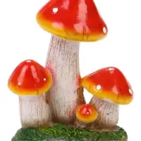 Садовая фигура из полистоуна &laquo;Мухомор на поляне&raquo;, 15&times;10&times;21 см