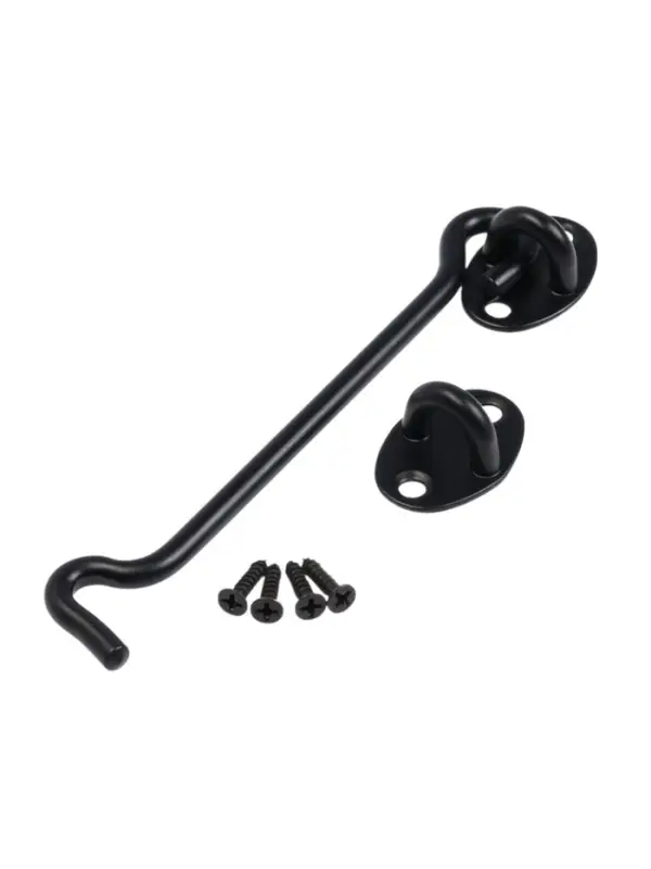 Крючок ветровой LOCKLAND KV001, L=150 мм, нержавеющая сталь, черный, 2 шт.