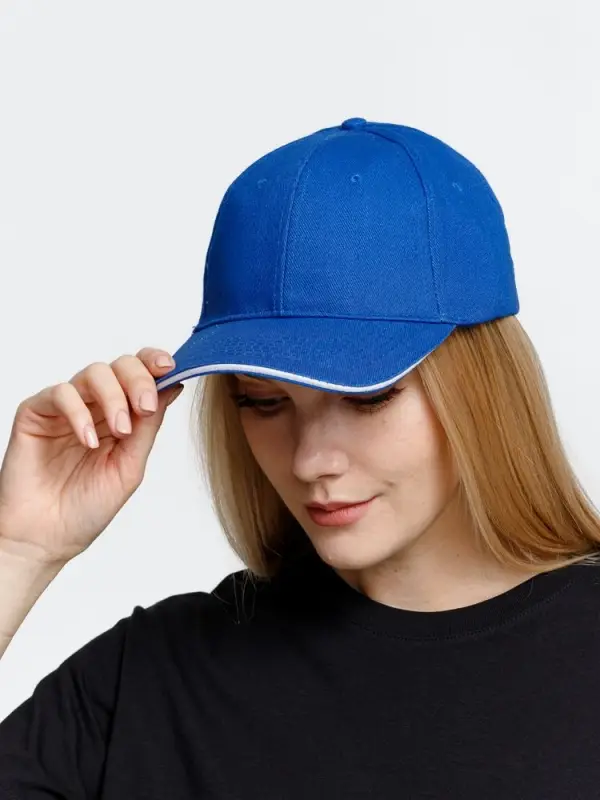 Бейсболка Buffalo, ярко-синяя с белым Бейсболка Buffalo, ярко-синяя с белым