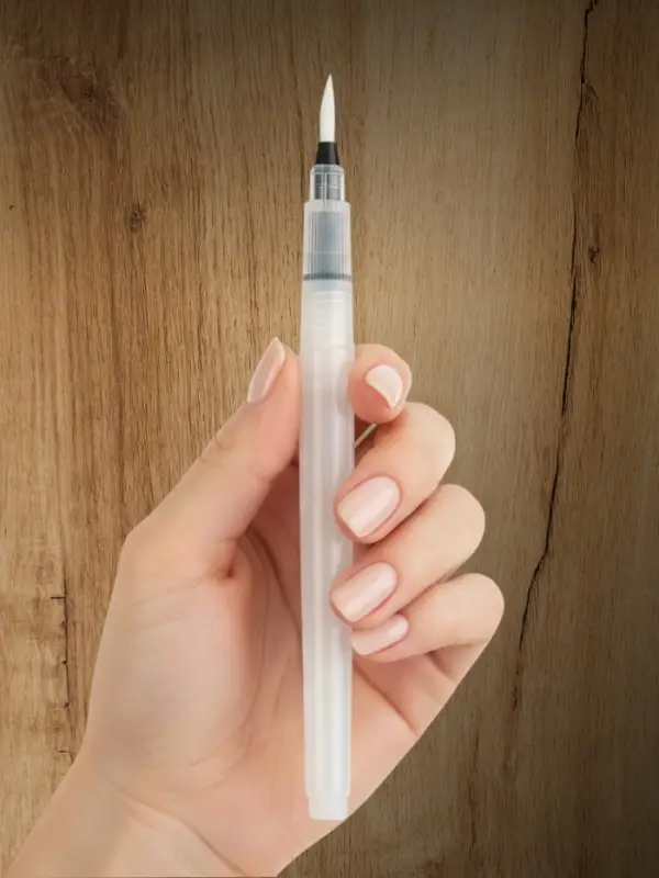 Набор кистей для каллиграфии, синтетика, 3 штуки: № 1, 2, 3, круглые, с резервуаром для воды, туши, чернил