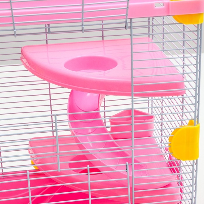 Клетка для грызунов Клетка для грызунов "Пижон", 31 х 24 х 46 см, розовая
