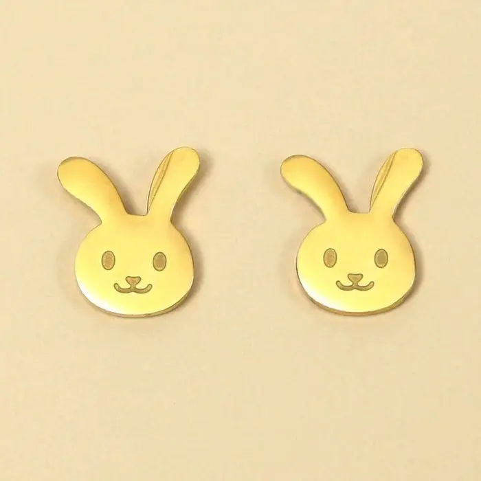 Серьги гвоздики «Зайчики»