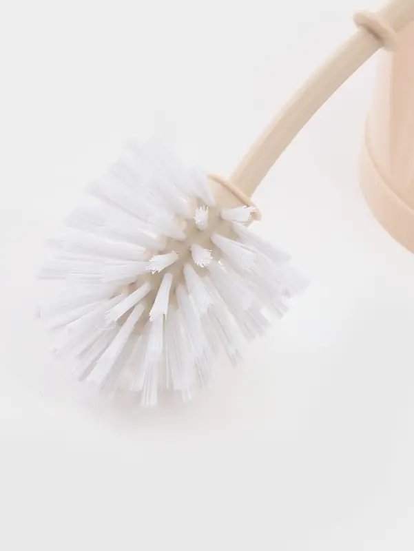 Ёршик для унитаза с подставкой Альтернатива, пластик, 16&times;16&times;36 см, бежевый