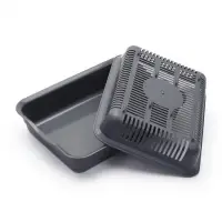 Лоток для кошек, 35.5&times;26&times;7 с, с сеткой, пластик, серый