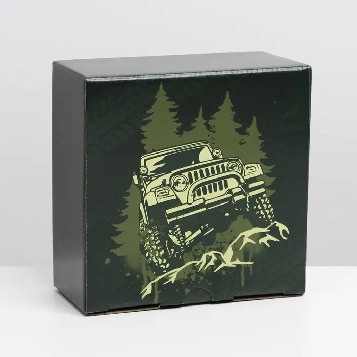 Коробка подарочная сборная, упаковка, &laquo;Джип&raquo;, 15 х 15 х 7 см