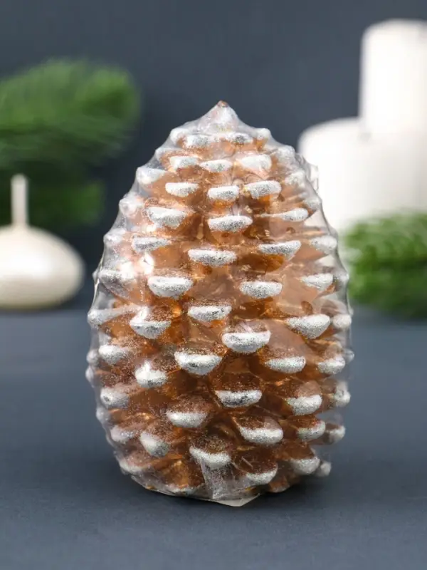 Свеча декоративная &laquo;Шишка новогодняя&raquo; 6.5&times;6.5&times;9 см, золотой