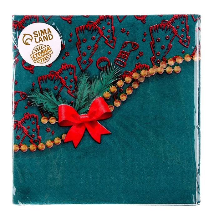 Салфетки бумажные «Новогодние», 33 × 33 см, набор, 20 шт Салфетки бумажные «Новогодние», 33 × 33 см, набор, 20 шт