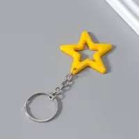 Брелок пластик "Яркая звезда" МИКС 4,5х4,7 см