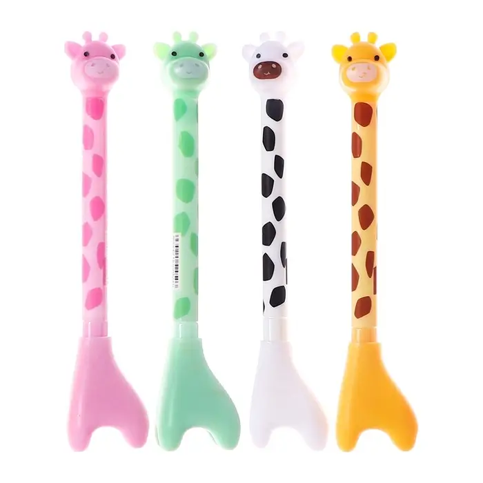 Ручка гелевая-прикол Calligrata &laquo;Жираф&raquo;, неавтоматическая, узел 0.38 мм, МИКС