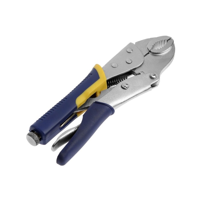 Зажим ручной ТУНДРА, усиленный полукруглый захват, с фиксатором, 2К рукоятки, 175 мм Зажим ручной ТУНДРА, усиленный полукруглый захват, с фиксатором, 2К рукоятки, 175 мм