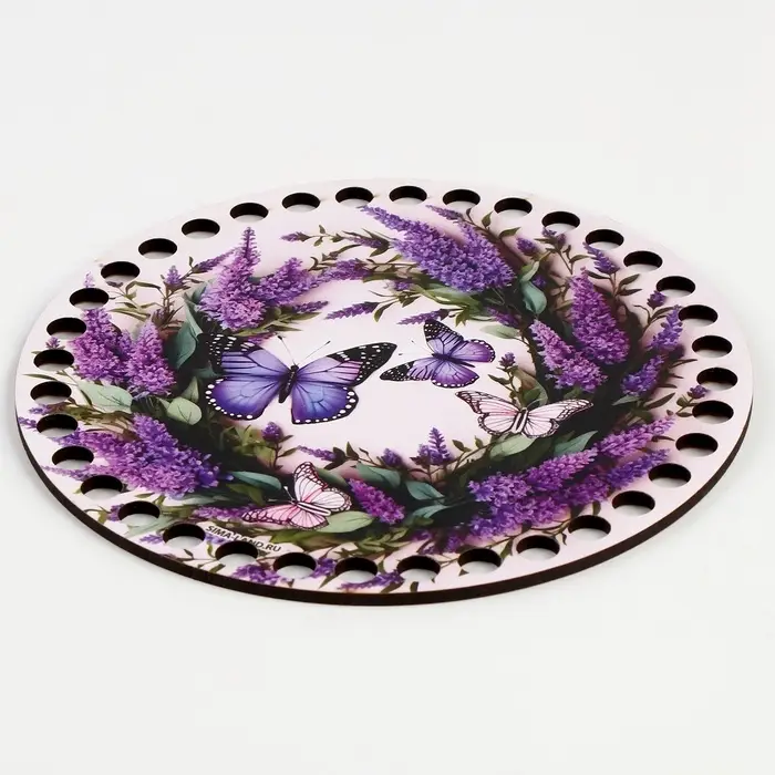 Донышки для вязания 2 в 1 &laquo;Весенняя нежность&raquo;, круг 15 см, хдф 3 мм