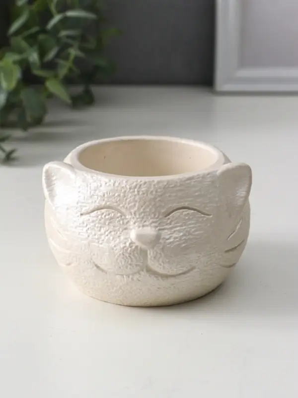 Подсвечник «Кот», 6×9.5×10 см, перламутр