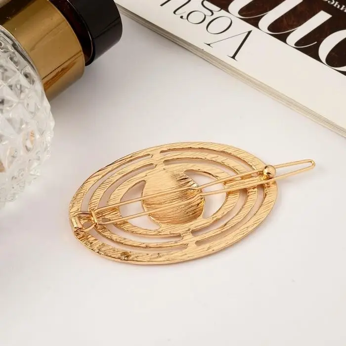 Зажим для волос &laquo;Либерти экстра&raquo;, млечный путь, 7 см, золото