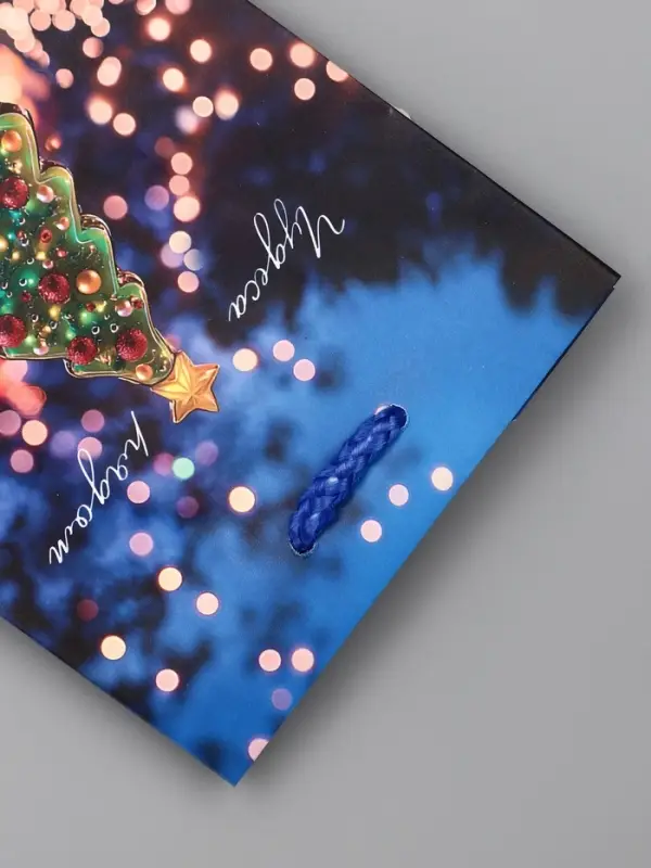 Пакет подарочный новогодний ламинированный, «Дед Мороз» , 11.5×6.5×14.5 см