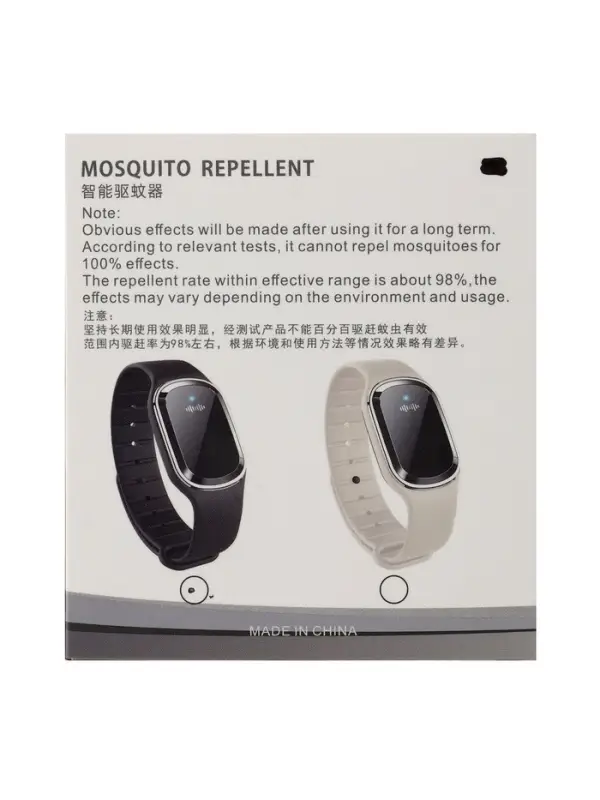 Браслет - отпугиватель комаров LRI-01, ультразвуковой, наручный, 10 м&sup2;, АКБ, 40 мАч, чёрный