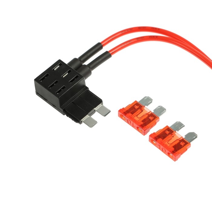 Удлинитель предохранителя двойной, стандарт 10А, провод 15 см Удлинитель предохранителя двойной, стандарт 10А, провод 15 см