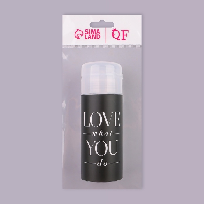 Флакон с помпой «Love what you do», 150 мл, цвет чёрный/белый Флакон с помпой «Love what you do», 150 мл, цвет чёрный/белый