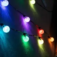 Умная гирлянда &laquo;Нить&raquo; 6 м с насадками &laquo;Калейдоскоп&raquo;, IP20, тёмная нить, 20 LED, свечение RGB, USB