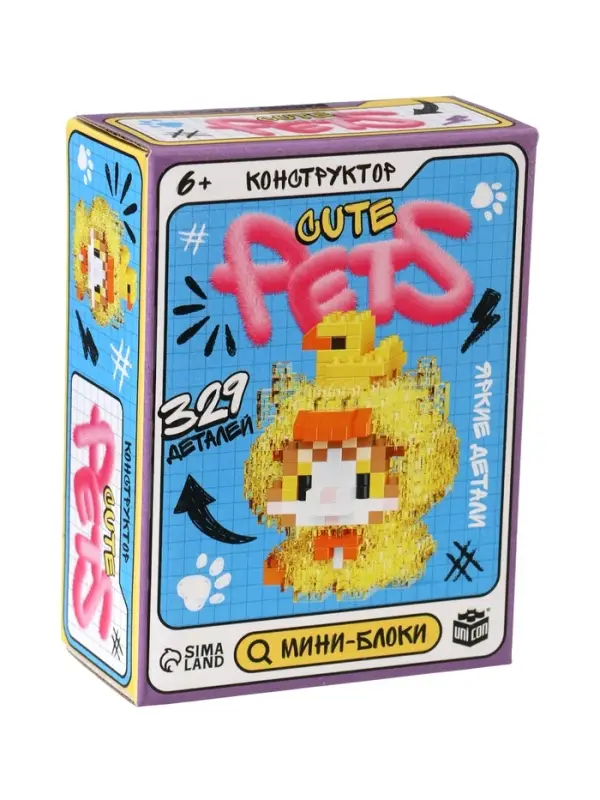 UNICON Конструктор UNICON Конструктор ""Cute pets", котик с уточкой