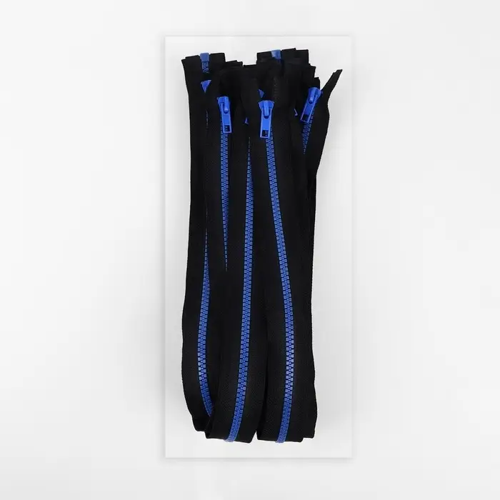 Молния «Трактор», №5, разъёмная, замок автомат, 60 см, чёрная, синяя Молния «Трактор», №5, разъёмная, замок автомат, 60 см, чёрная, синяя