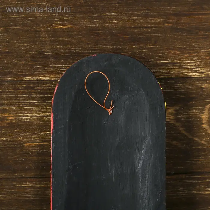 Маска настенная дерево Маска настенная дерево "Абориген коричневый с желтым узором" 3х12х50 см