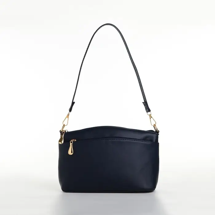 Сумка женская кросс-боди на молнии, 23&times;9&times;15 см, тёмно-синяя