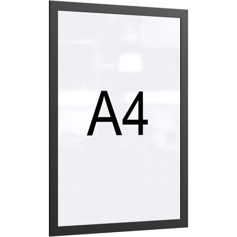Рамка магнитная настенная Attache А4 ПЭТ, черная, 5 шт/уп