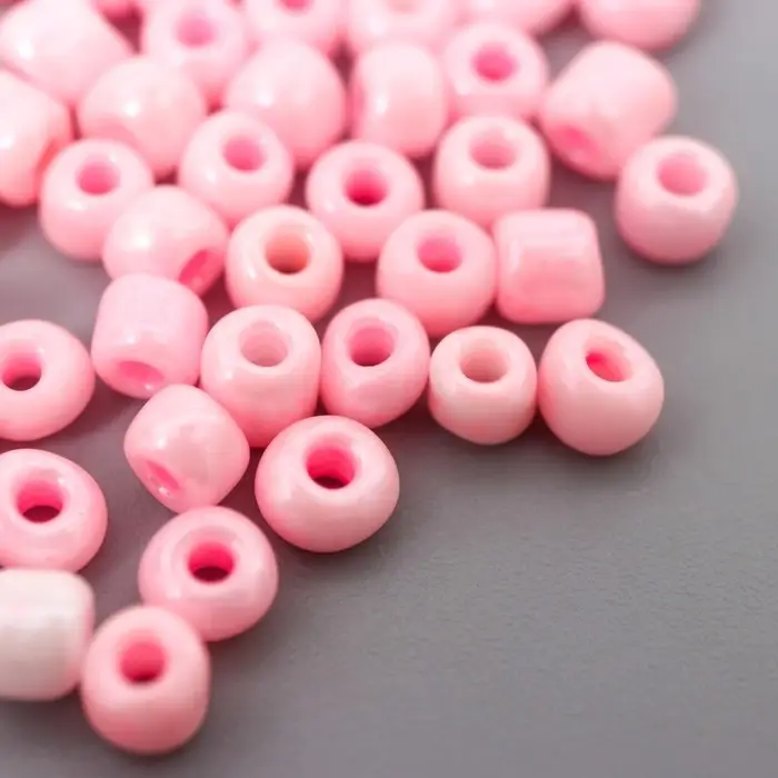 Бисер круглый 6/0  Бисер круглый 6/0 "Розовый" 20 гр