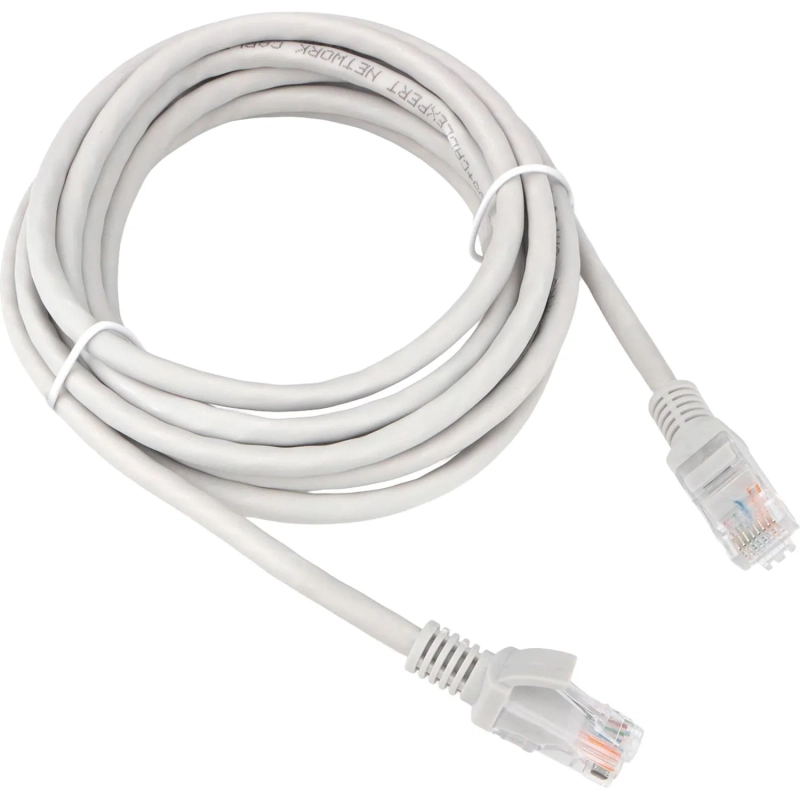 Патч-корд LSZH UTP Cablexpert кат.5e, 3м, литой, многожильный (серый)