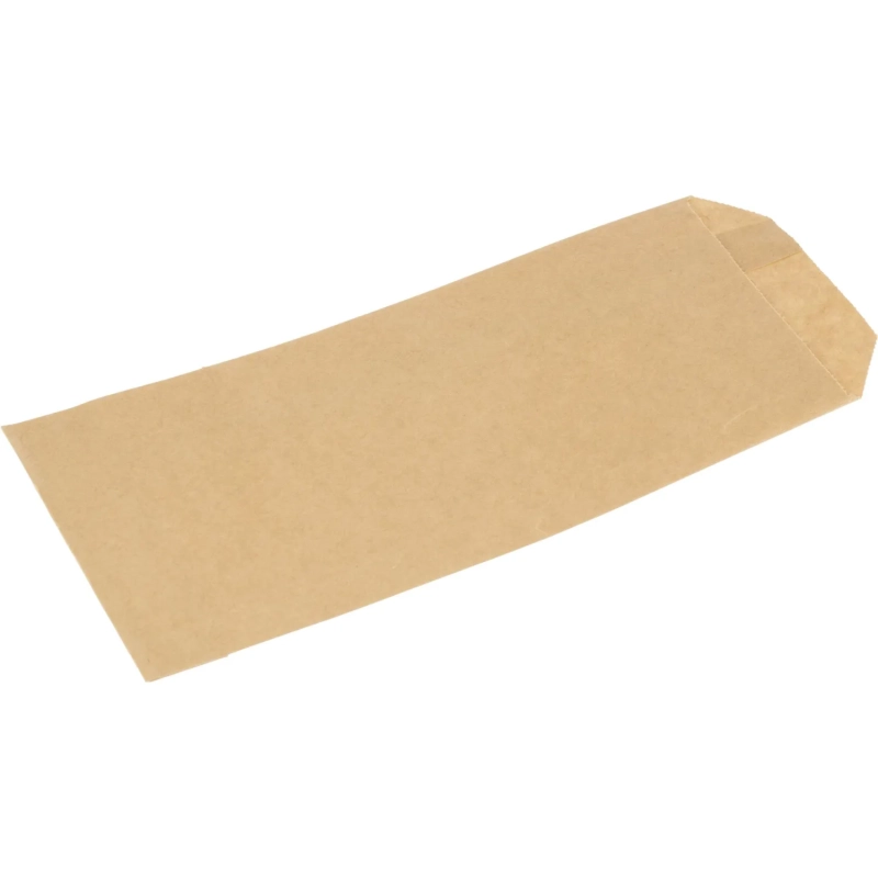 Пакет бумажный  80x20х220, 70 гр/м2, крафт, коричневый, 500 шт/уп