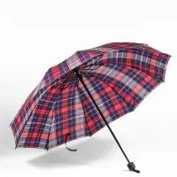 Зонт механический &laquo;Клетки&raquo;, эпонж, 4 сложения, 10 спиц, R=53/61 см, d=106 см, МИКС