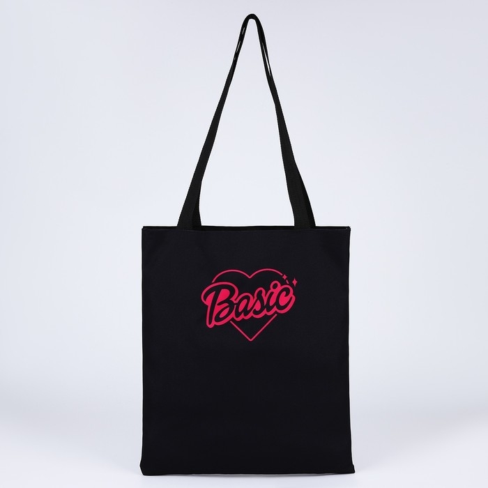 Шопер Basic, 35х0.5х40 см, отдел без молнии, без подклада, чёрный Шопер Basic, 35х0.5х40 см, отдел без молнии, без подклада, чёрный