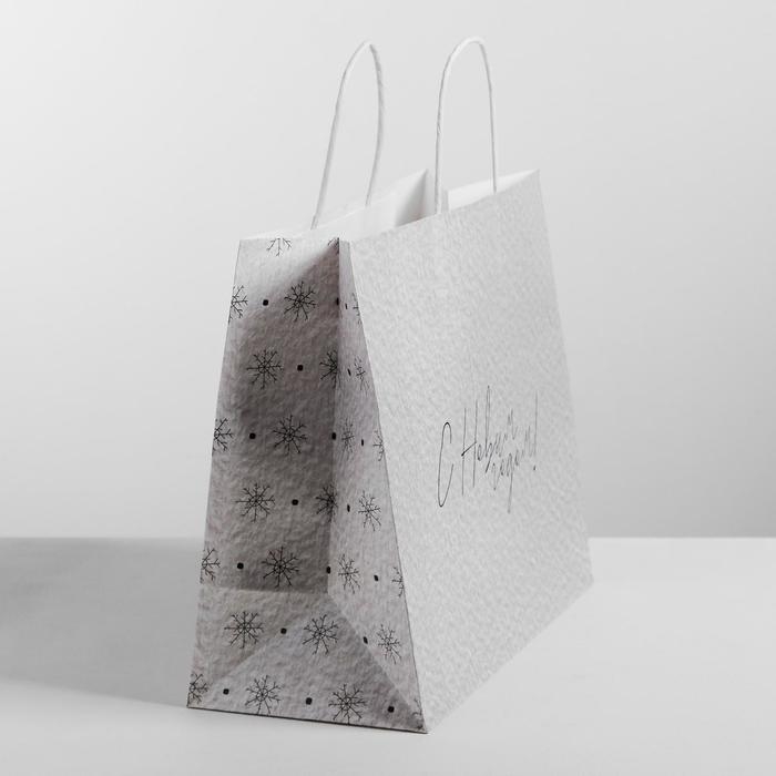 Пакет подарочный новогодний крафт «Чудесный праздник», 25 х 22 х 12 см, Новый год Пакет подарочный новогодний крафт «Чудесный праздник», 25 х 22 х 12 см, Новый год