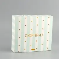 Коробка подарочная складная, упаковка, «Сюрприз», 16.5 х 12 х 5 см, БЕЗ ЛЕНТЫ