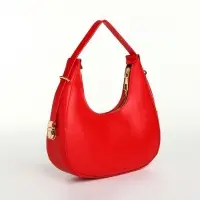 Сумка женская багет на молнии, 20.5&times;7&times;10.5 см, красная