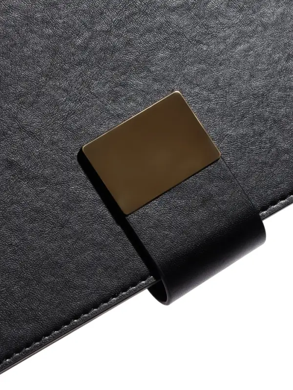 Органайзер на кольцах, А5, с хлястиком, 80л, линия, к/зам, Черный Органайзер на кольцах, А5, с хлястиком, 80л, линия, к/зам, Черный