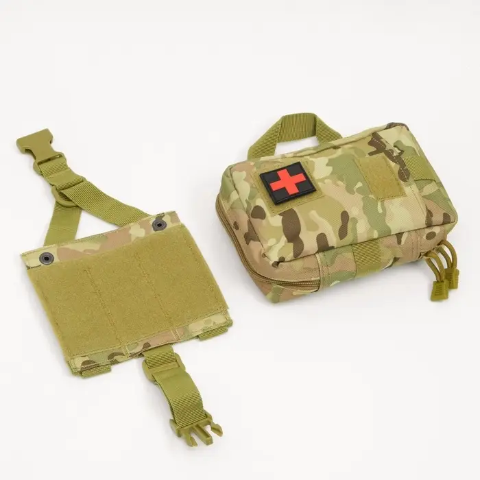 Аптечка тактическая-подсумок, отрывная, камуфляж мультикам, 18&times;13 см, бежевая